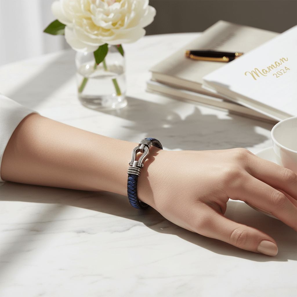 Illustration pour l'article : Idées cadeaux pour la Fête des Mères 2024 : bracelets en cuir pour femme