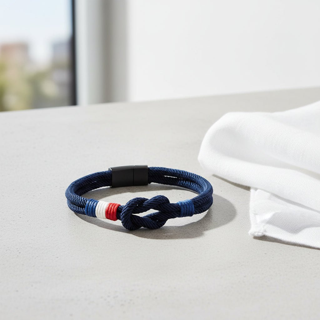 TOP 10 bracelets homme 2026 - Bracelet Théo cordon noeud français