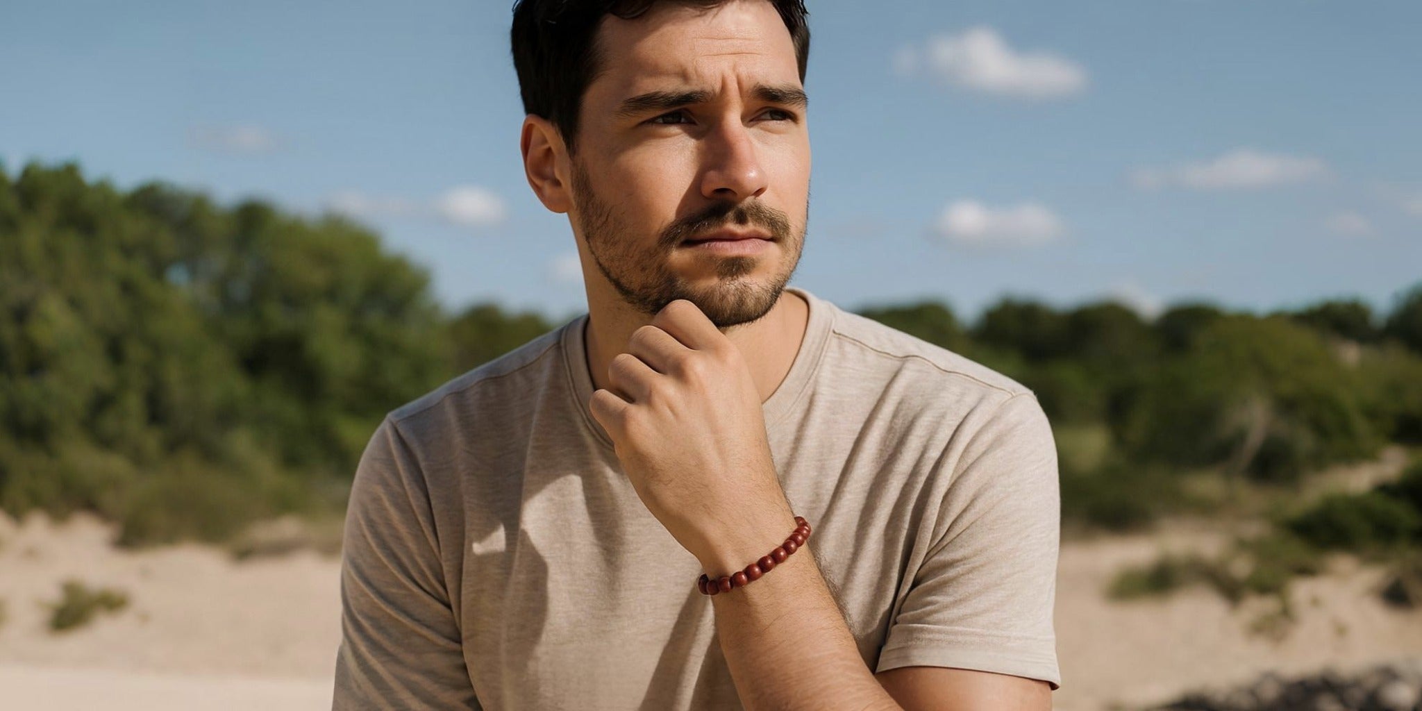 Bracelets en Pierre de sable pour Homme - La Boutique du Bracelet