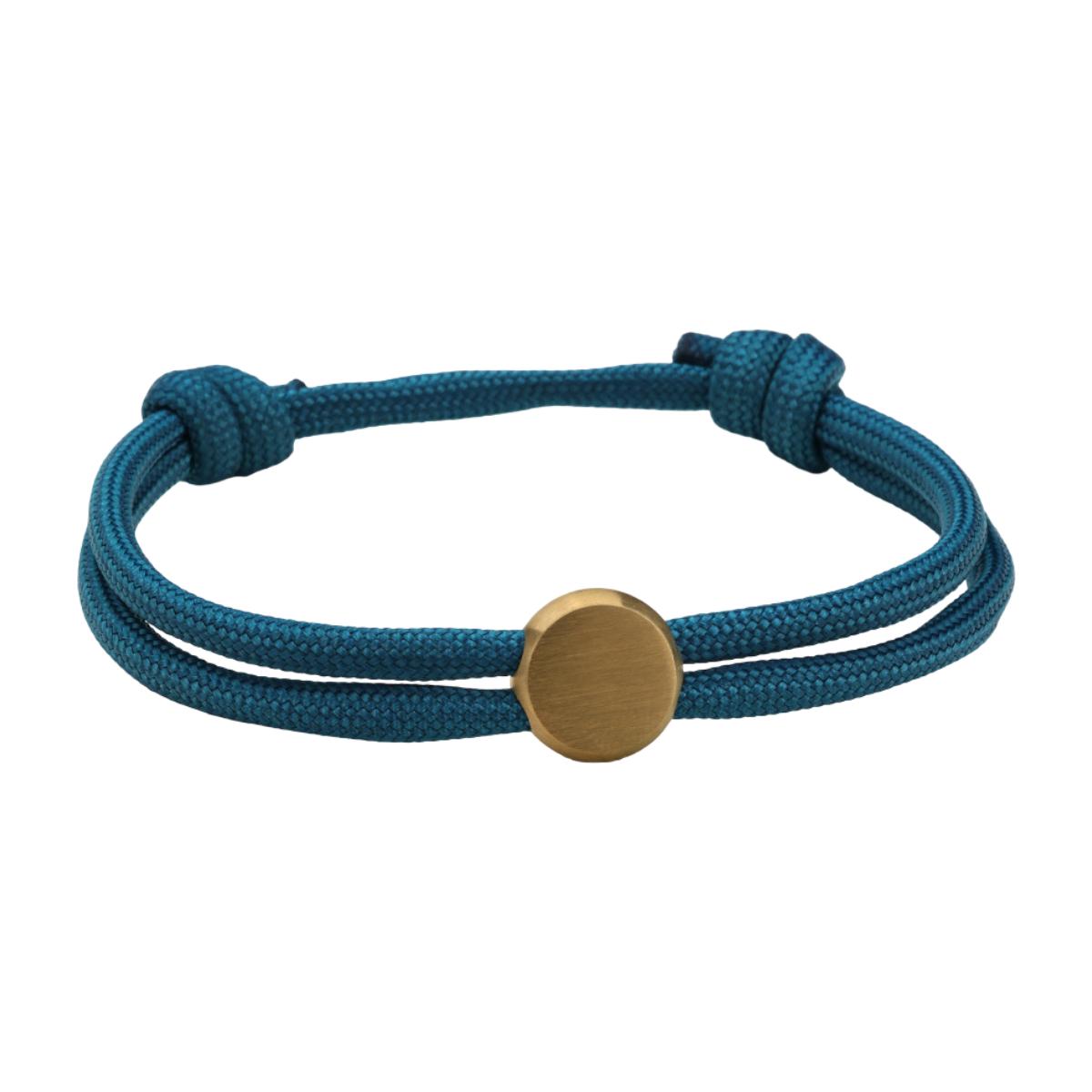 Bracelet Cordon Ajustable, Médaillon Acier Inoxydable, Bijou Personnalisable, Gravure Offerte, Cadeau Unique, modèle Marsin
