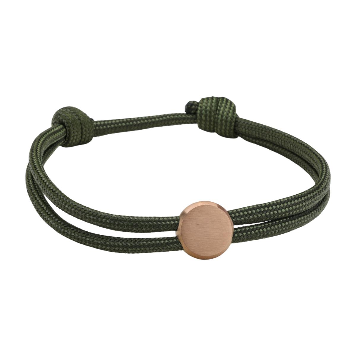 Bracelet Cordon Ajustable, Médaillon Acier Inoxydable, Bijou Personnalisable, Gravure Offerte, Cadeau Unique, modèle Marsin
