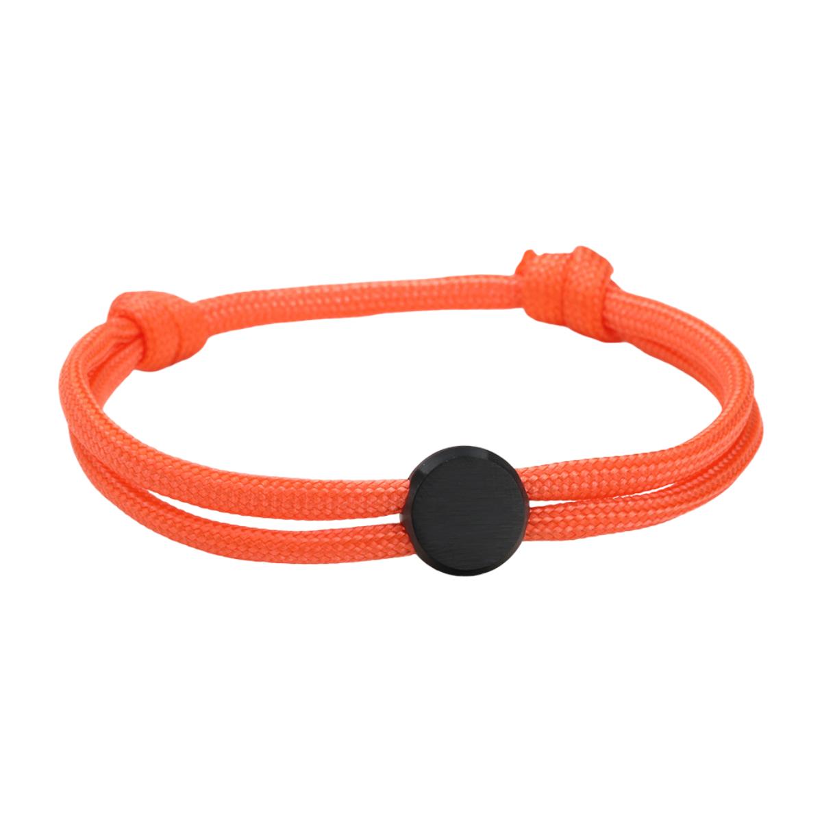 Bracelet Cordon Ajustable, Médaillon Acier Inoxydable, Bijou Personnalisable, Gravure Offerte, Cadeau Unique, modèle Marsin