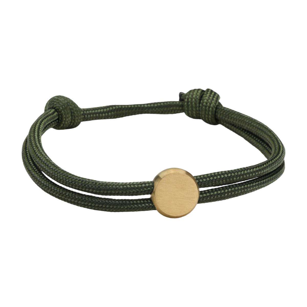 Bracelet Cordon Ajustable, Médaillon Acier Inoxydable, Bijou Personnalisable, Gravure Offerte, Cadeau Unique, modèle Marsin