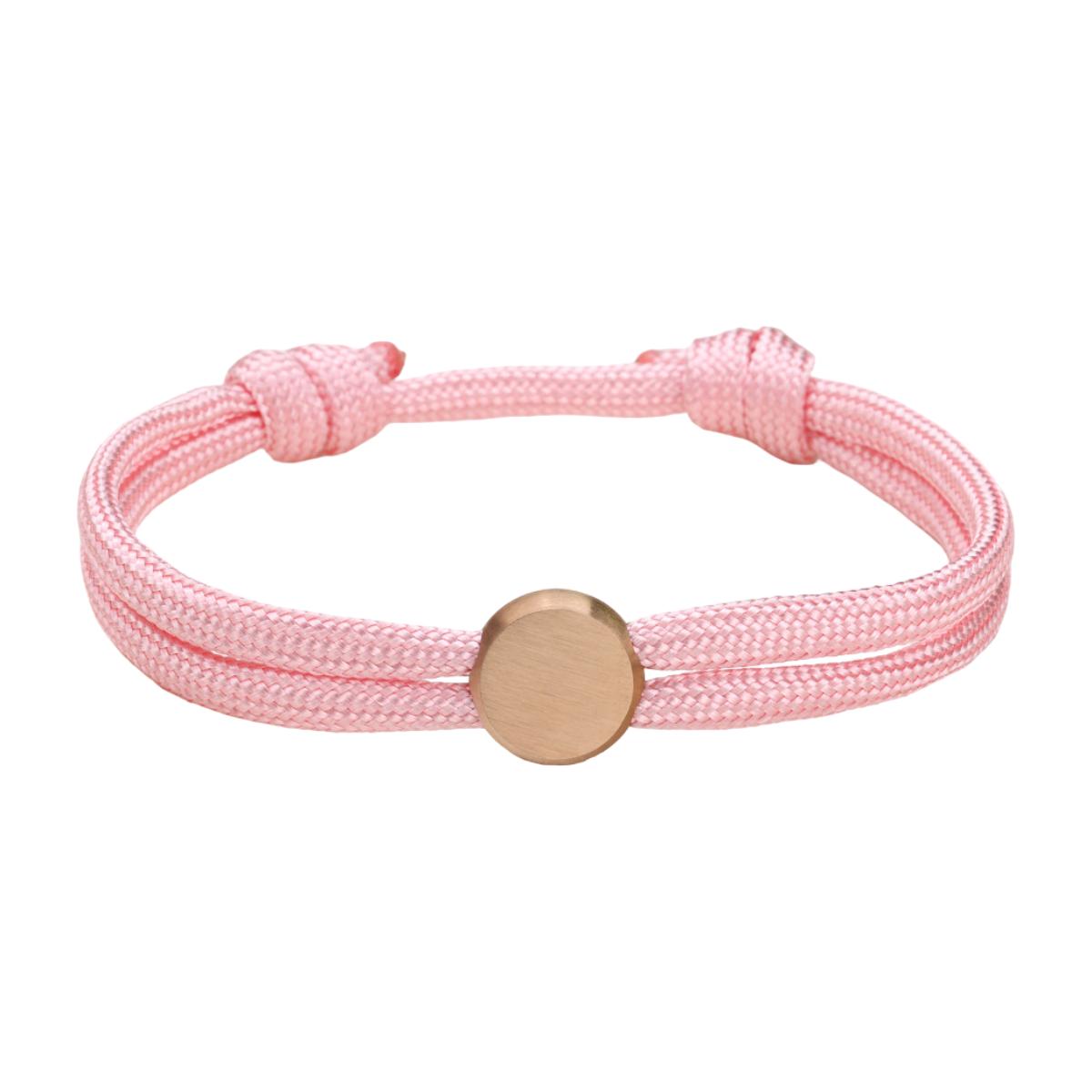 Bracelet Cordon Ajustable, Médaillon Acier Inoxydable, Bijou Personnalisable, Gravure Offerte, Cadeau Unique, modèle Marsin