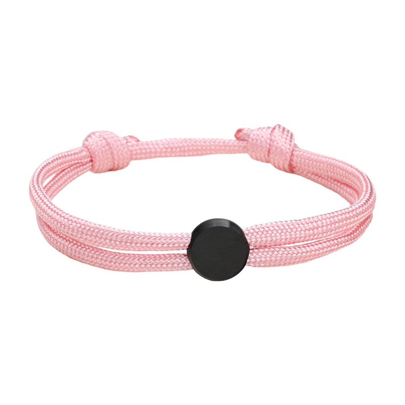Bracelet Cordon Ajustable, Médaillon Acier Inoxydable, Bijou Personnalisable, Gravure Offerte, Cadeau Unique, modèle Marsin