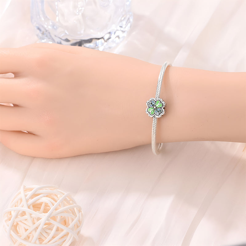 Charm trébol de 4 hojas, para mujer, modelo Neria