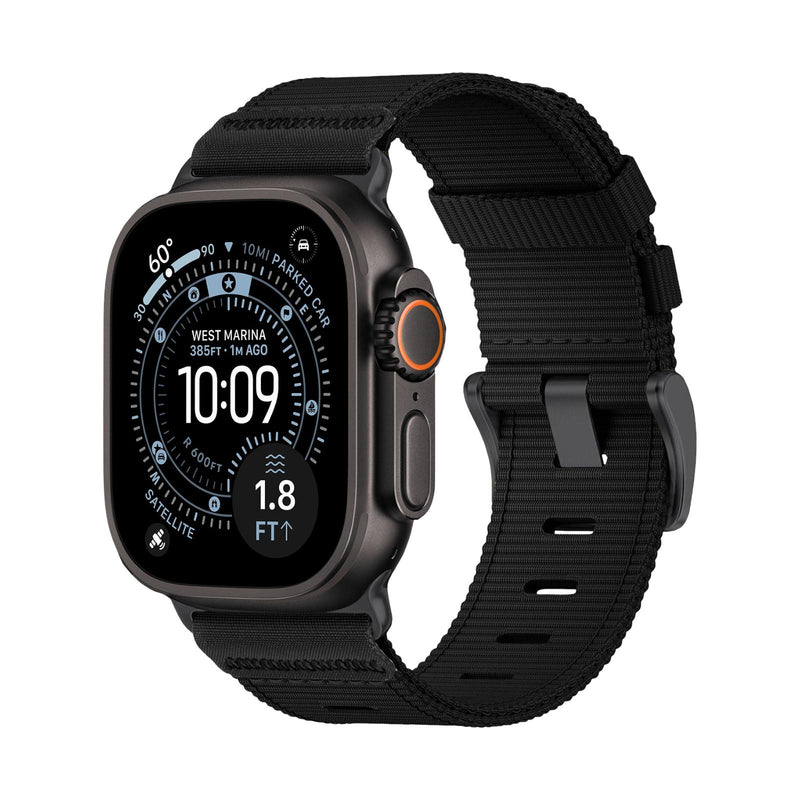 Military Nylon Apple Watch Bracelet, Rugged Men's Watch Strap, Durable Replacement Band, Extreme Sports Accessory, Tactical Bracelet with Pin Buckle, Belgrade Model