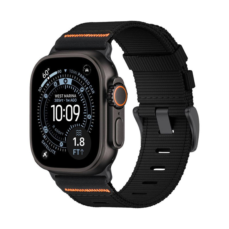 Military Nylon Apple Watch Bracelet, Rugged Men's Watch Strap, Durable Replacement Band, Extreme Sports Accessory, Tactical Bracelet with Pin Buckle, Belgrade Model