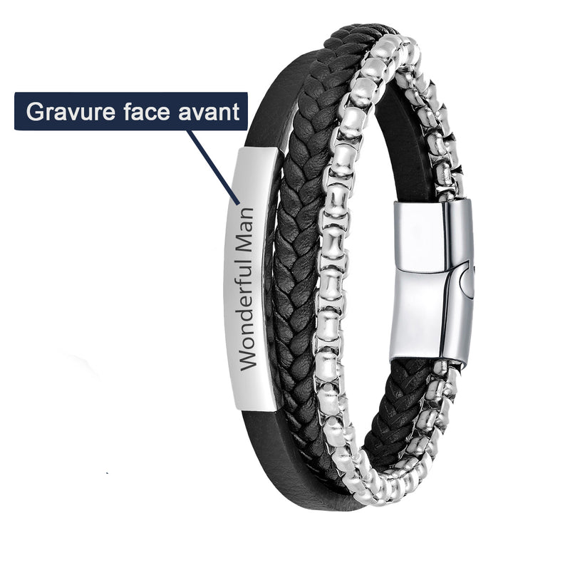 Aperçu de la personnalisation du bracelet modèle Vencio