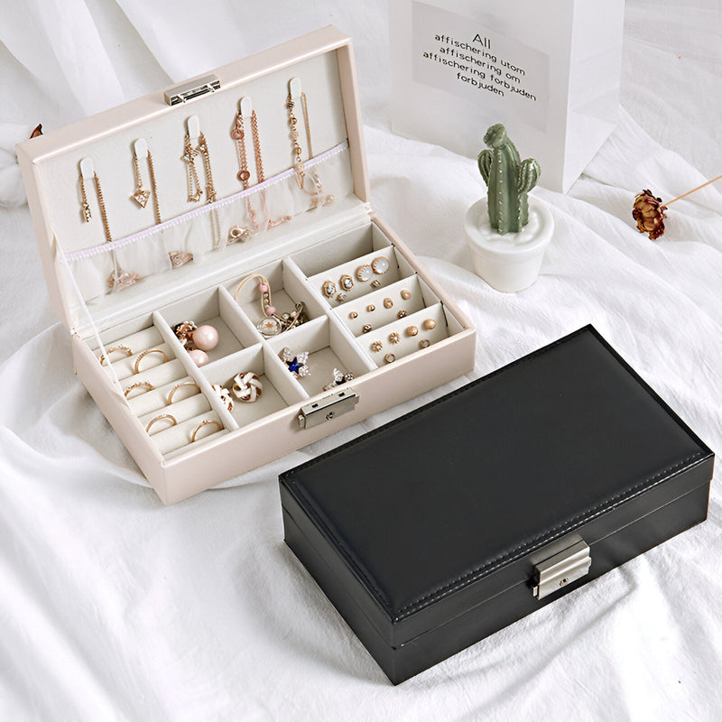 Caja de joyas nómada, con compartimentos optimizados, modelo Consuela