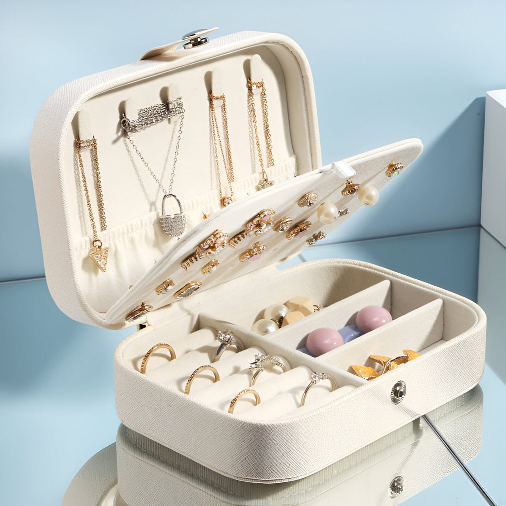 Boîte à bijoux nomade, format moyen, modèle Martina - La Boutique du Bracelet