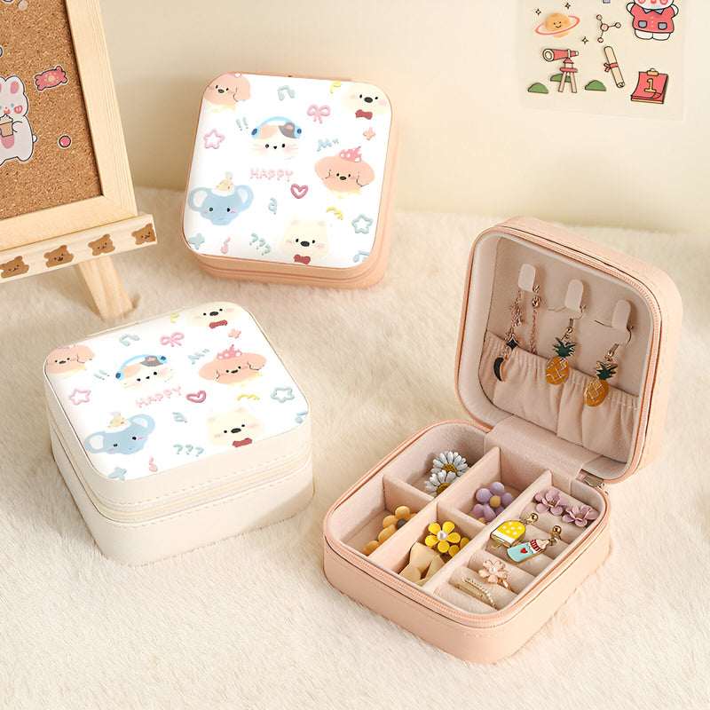 Caja de joyas portátil, diseño de animales, modelo Milagra