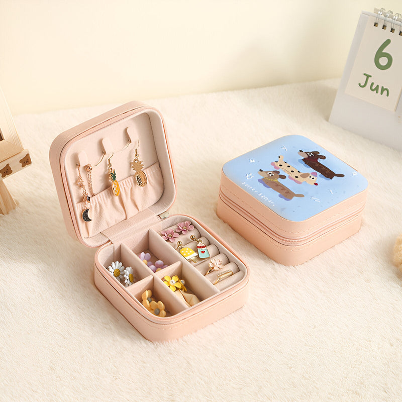 Caja de joyas portátil, estilo infantil, modelo Julieta