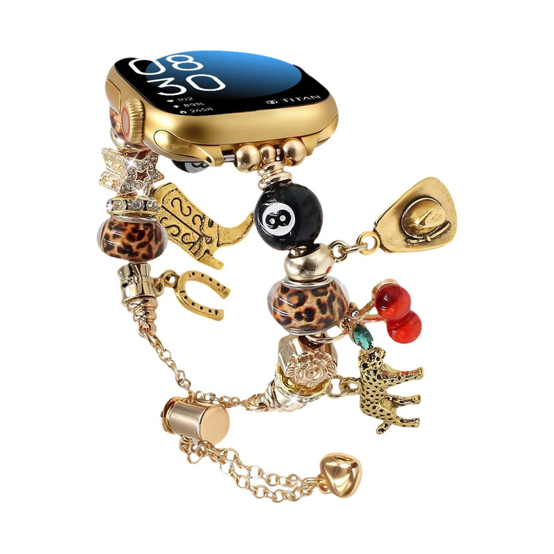 Bracelet Apple Watch à charms pendants, chaîne ajustable en alliage métallique, bijoux fantaisie originaux, modèle Kidra
