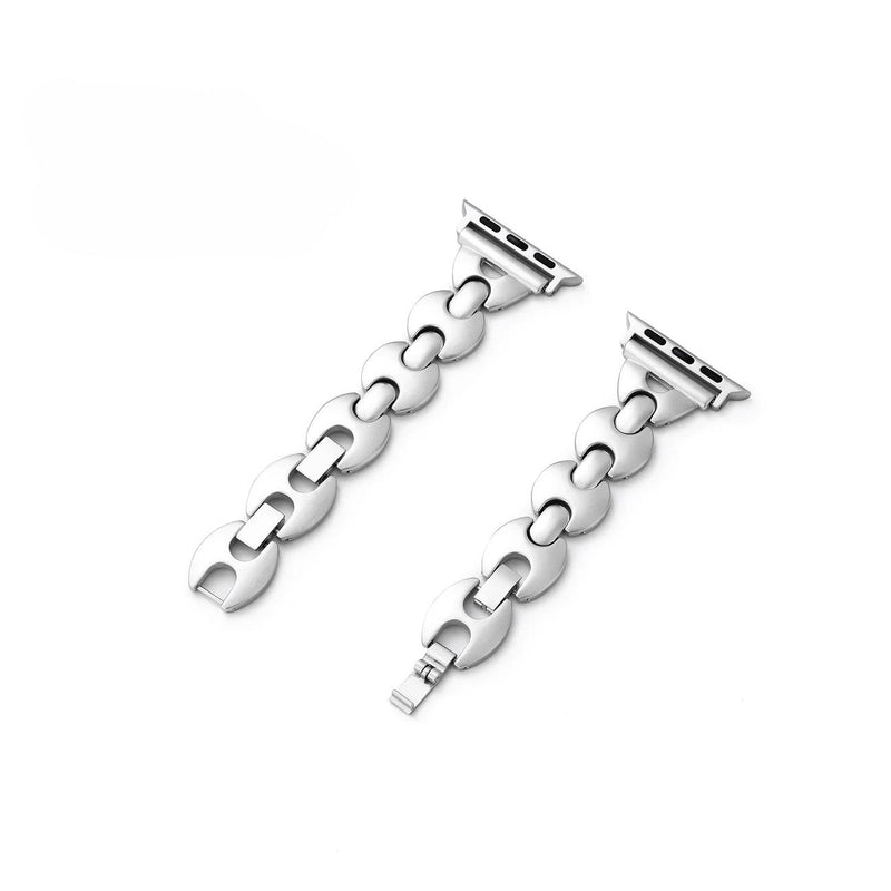 Bracelet Apple Watch à mailles marine, pour femme, design moderne, modèle Vily - La Boutique du Bracelet