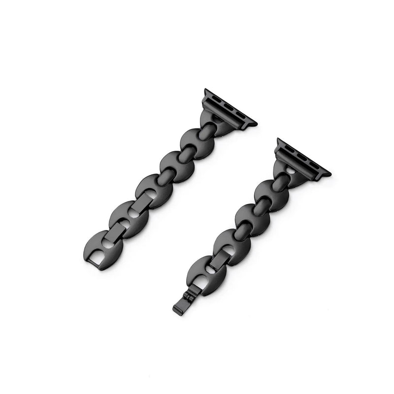 Bracelet Apple Watch à mailles marine, pour femme, design moderne, modèle Vily - La Boutique du Bracelet