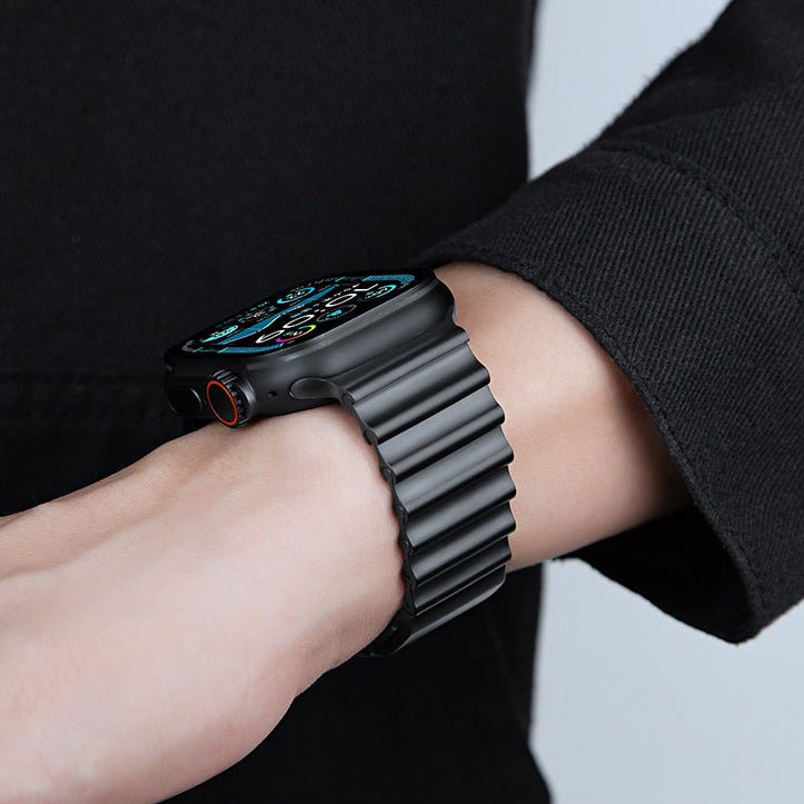 Bracciale per Apple Watch in acciaio inox, maglia marina, chiusura magnetica, modello Jisey
