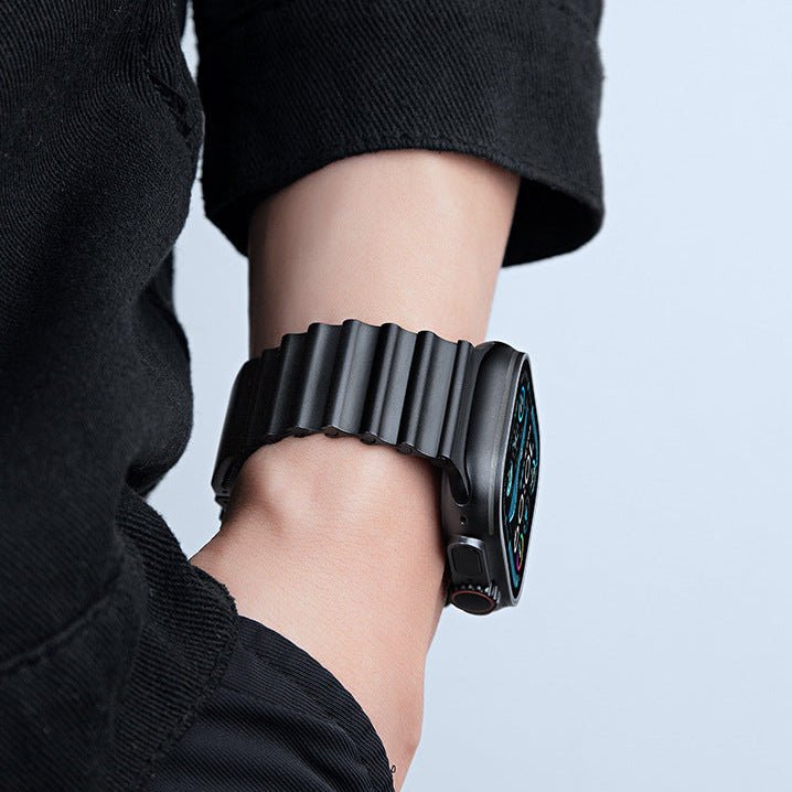 Bracciale per Apple Watch in acciaio inox, maglia marina, chiusura magnetica, modello Jisey