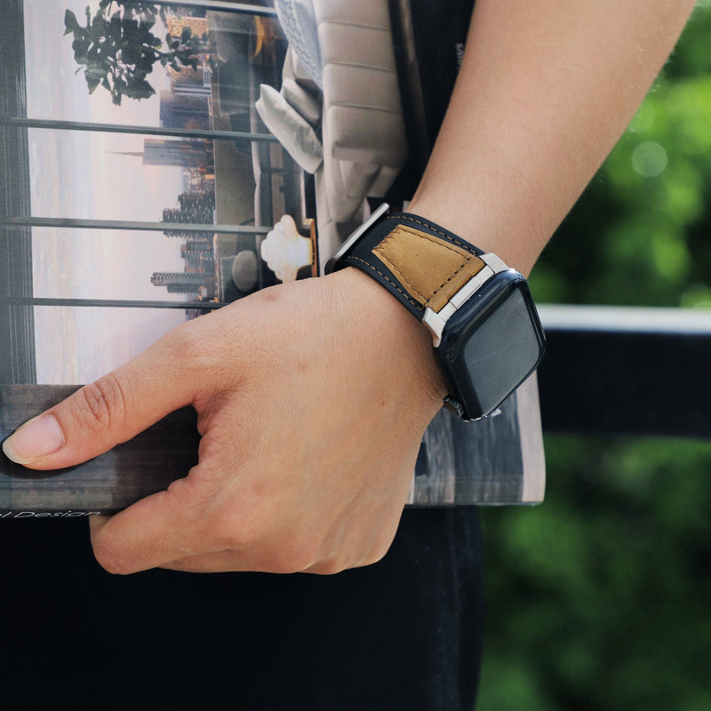 Apple Watch Armband aus echtem Leder, klassische Dornschließe, elegantes Herren-Accessoire, Armband für Smartwatch, raffinierter urbaner Stil, Modell Horsé