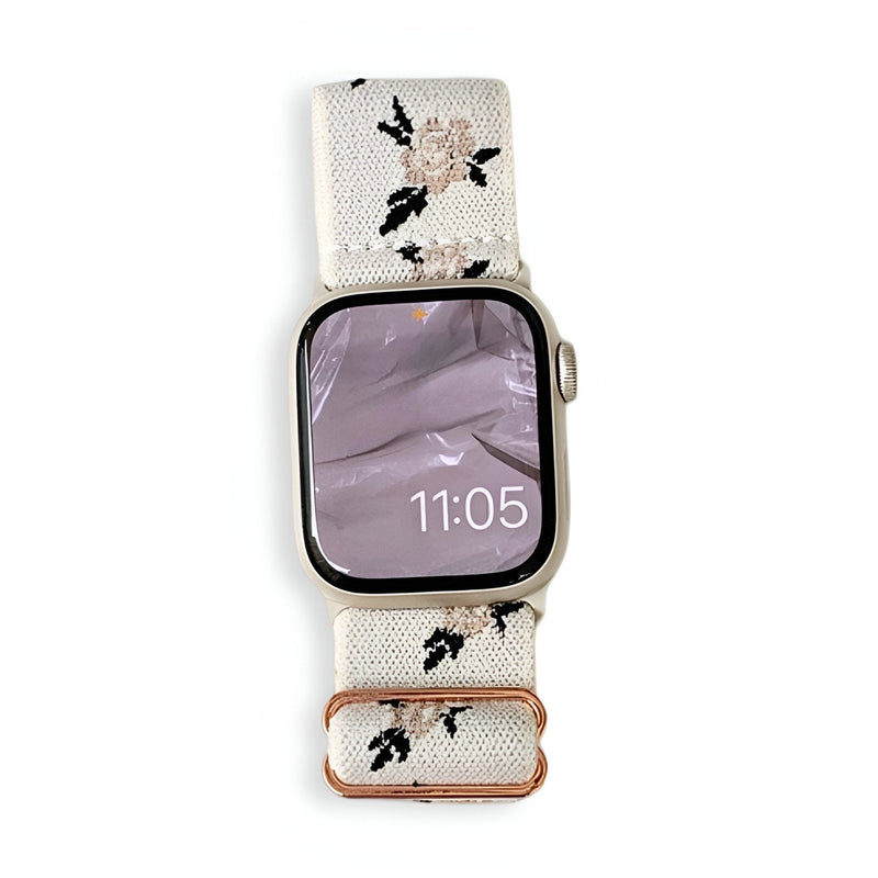 Brățară Apple Watch, din nailon floral, pentru femei, model Elexia