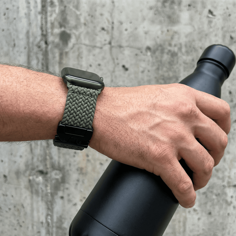 Pulseira Apple Watch, em nylon, unissexo, fivela tática, modelo Raby