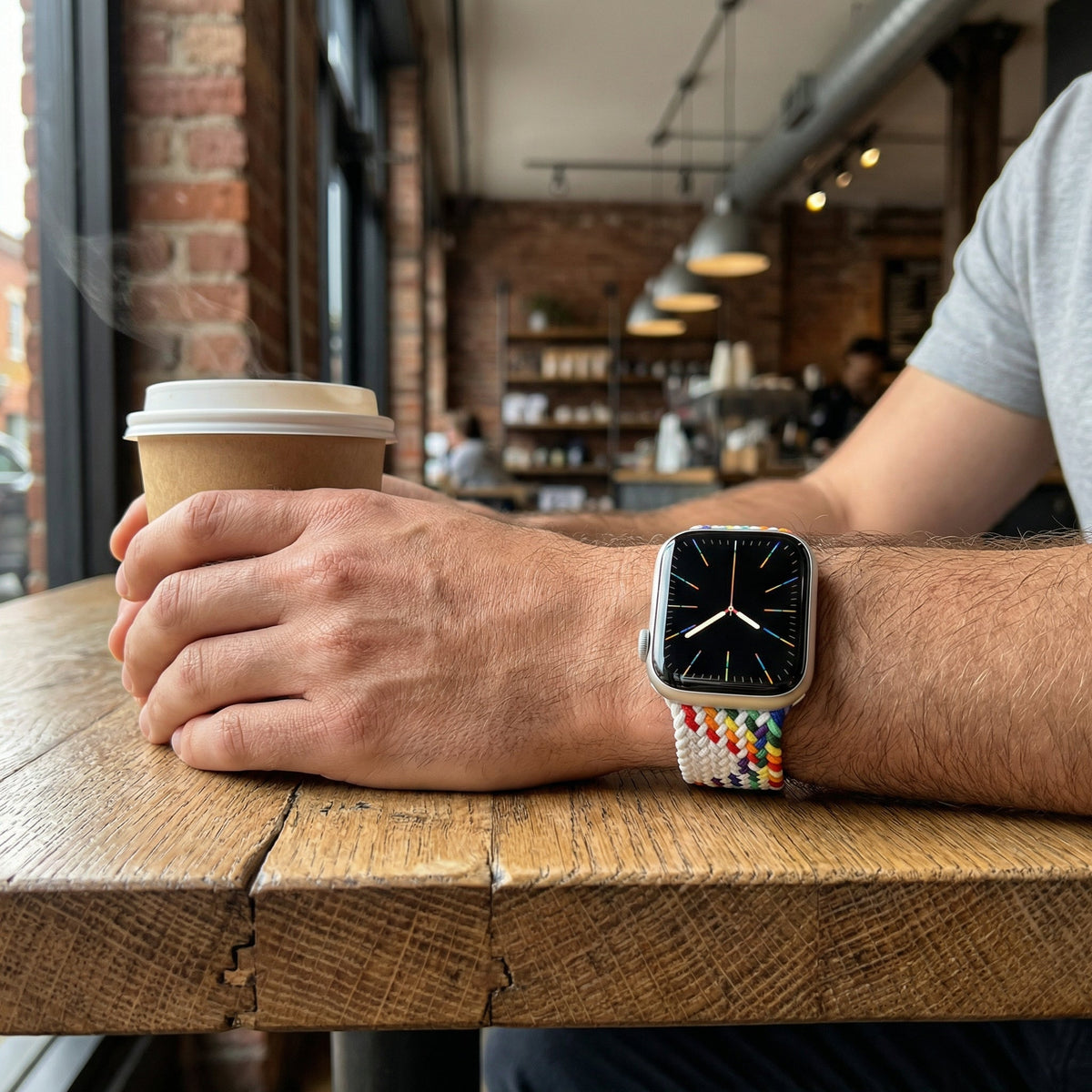 Geflochtenes elastisches Nylon-Armband für Apple Watch, magnetischer Verschluss, Modell Cypher