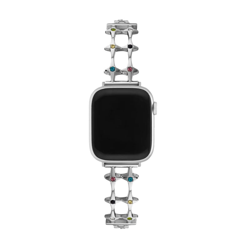 Bracelet Apple Watch étoilé, pour femme, zircons colorés, modèle Érima - La Boutique du Bracelet