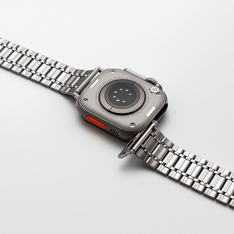 Bracelet Apple Watch magnétique en métal, design élégant à maillons, confort ajustable, modèle Hask