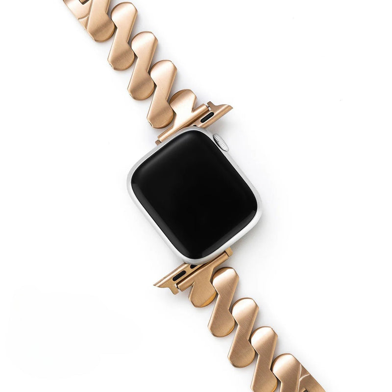 Bracelet Apple Watch moderne, pour femme, acier spirale tendance, modèle Azia - La Boutique du Bracelet