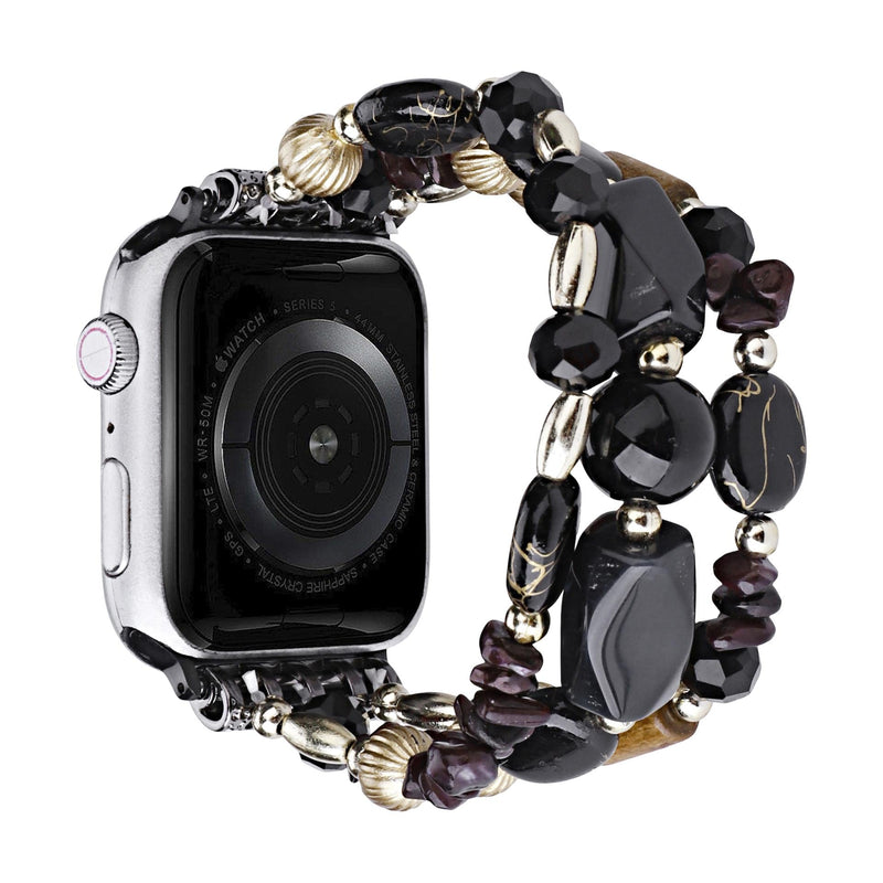 Apple Watch Multi-Strand Bracelet with Colorful Beads, Elegant Elastic Women's Jewelry, Chic and Shiny Wrist Accessory, Judith Model