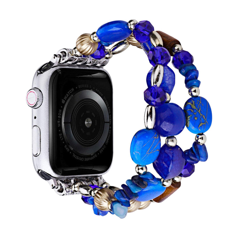 Apple Watch Multi-Strand Bracelet with Colorful Beads, Elegant Elastic Women's Jewelry, Chic and Shiny Wrist Accessory, Judith Model