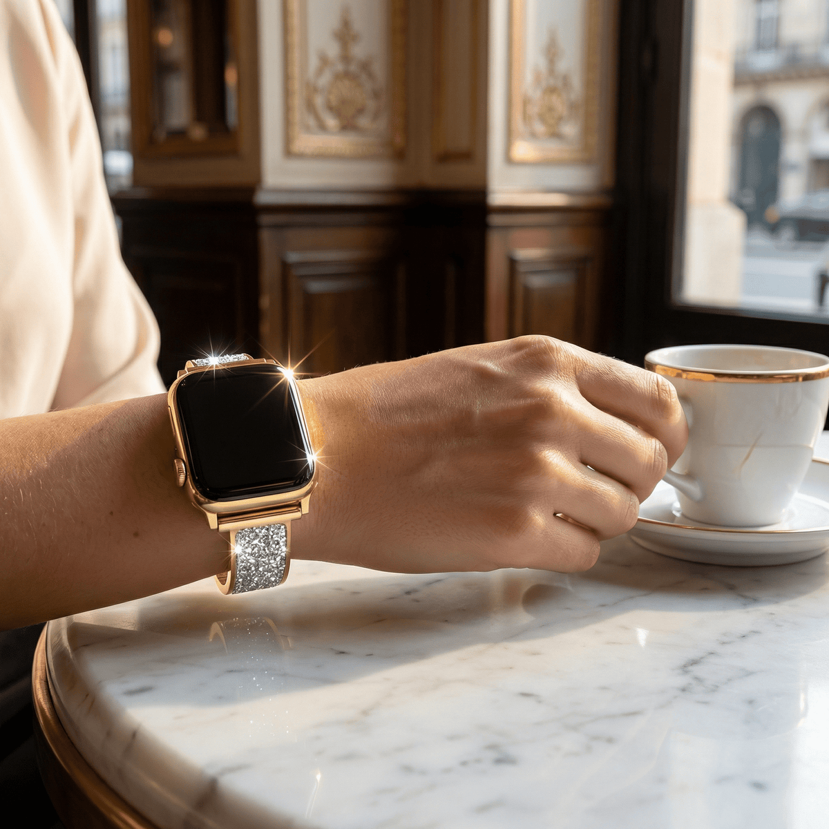 Apple Watch bracelet, glitter, for women, Douwa model