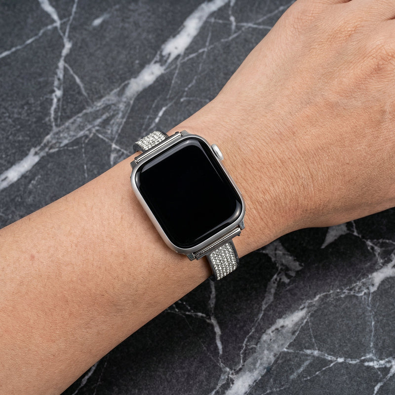 Pulseira Apple Watch, com glitter, para mulher, modelo Douwa