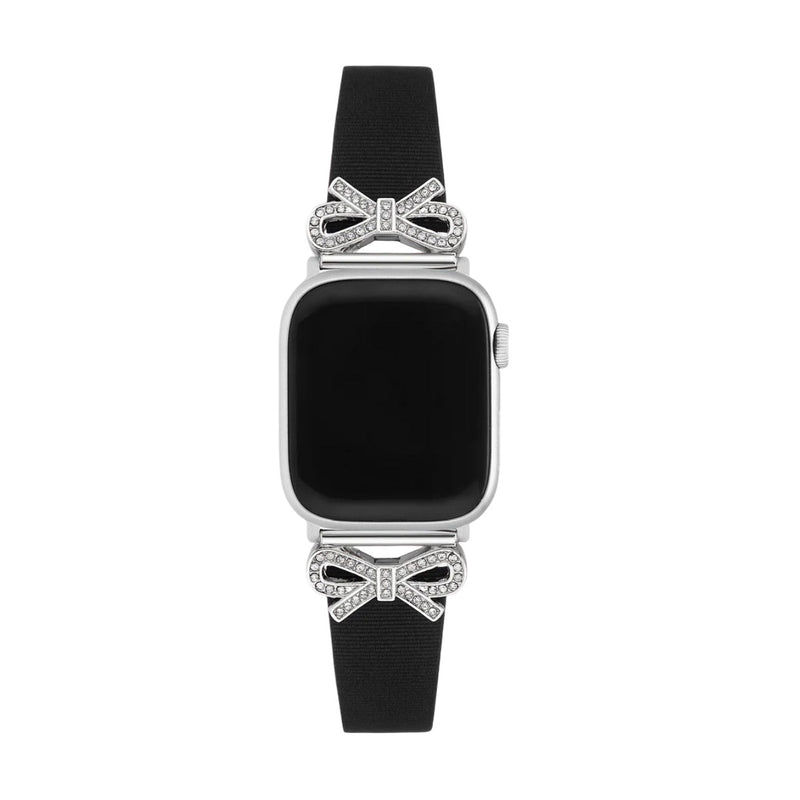 Bracelet Apple Watch, pour femme, chic en cuir, ruban à strass, modèle Ravia - La Boutique du Bracelet