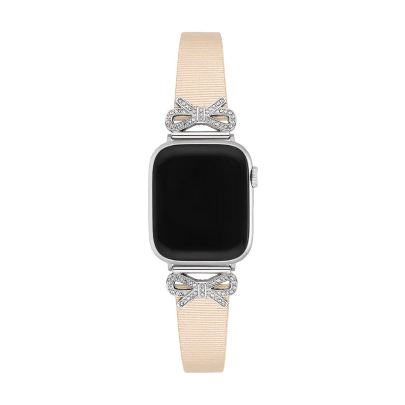 Bracelet Apple Watch, pour femme, chic en cuir, ruban à strass, modèle Ravia - La Boutique du Bracelet
