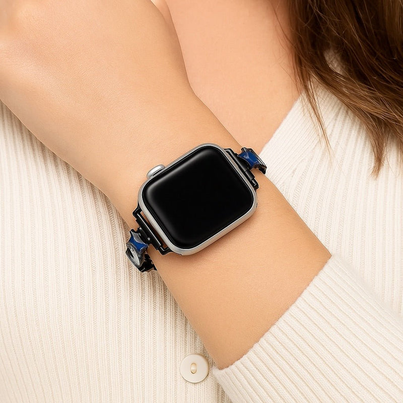 Bracelet Apple Watch, pour femme, étoile et lune, apaisant, modèle Stormi - La Boutique du Bracelet