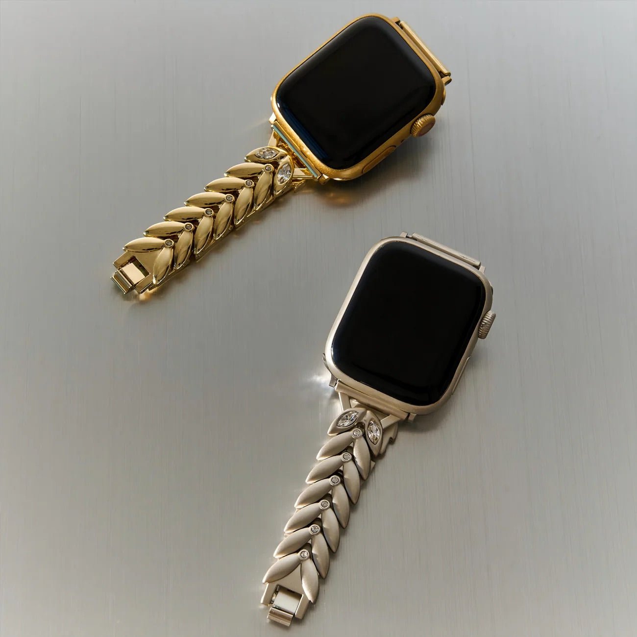 Bracelet Apple Watch, pour femme, feuilles imbriquées, chic, modèle Lokla - La Boutique du Bracelet