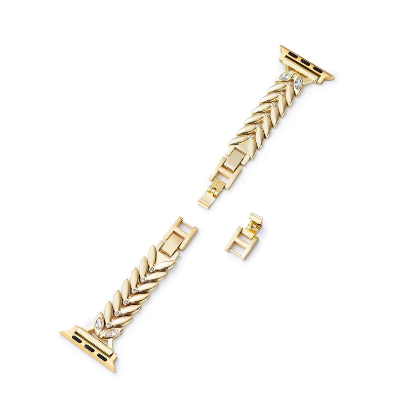 Bracelet Apple Watch, pour femme, feuilles imbriquées, chic, modèle Lokla - La Boutique du Bracelet