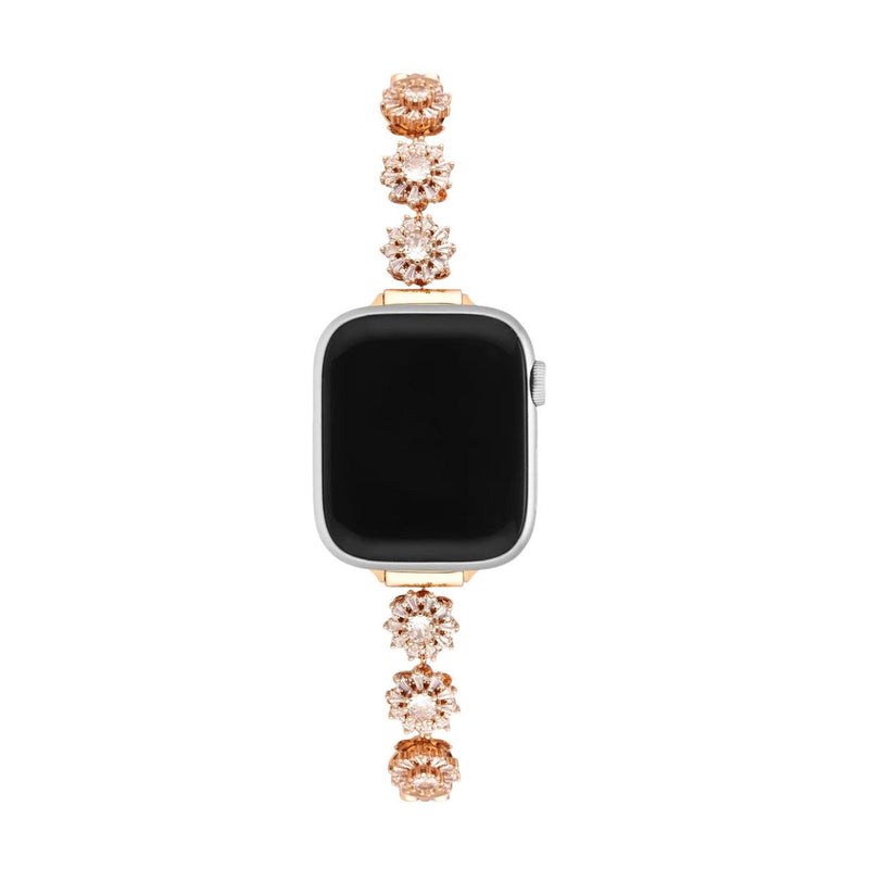 Bracelet Apple Watch, pour femme, fleur de lotus rotatives anti - stress, modèle Lotia - La Boutique du Bracelet