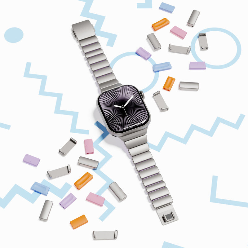 Premium Stainless Steel and FKM Apple Watch Bracelet, for Apple Watch, flexible and durable design, Sigone model