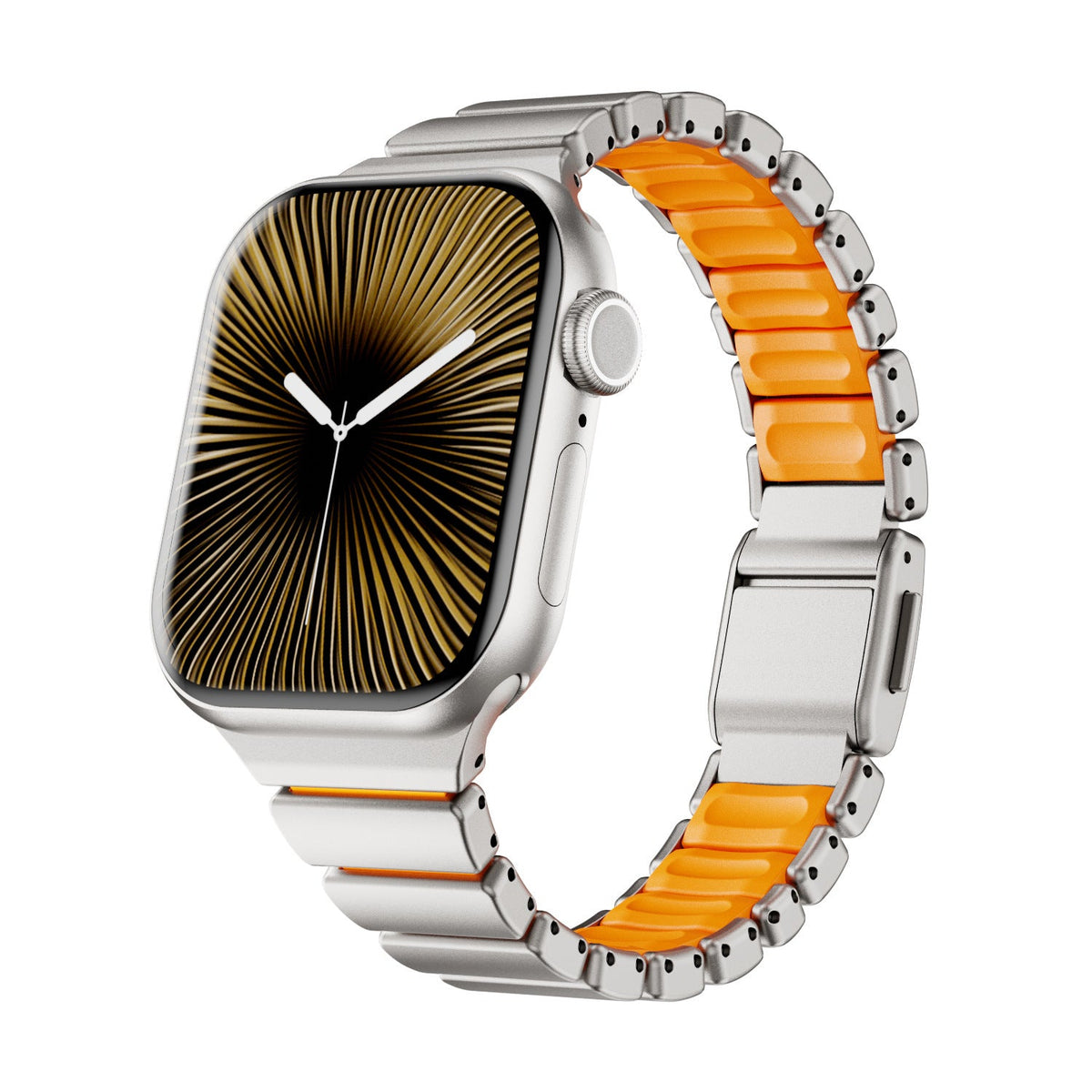 Premium βραχιόλι Apple Watch από ανοξείδωτο ατσάλι και FKM, για Apple Watch, ευέλικτος και ανθεκτικός σχεδιασμός, μοντέλο Sigone