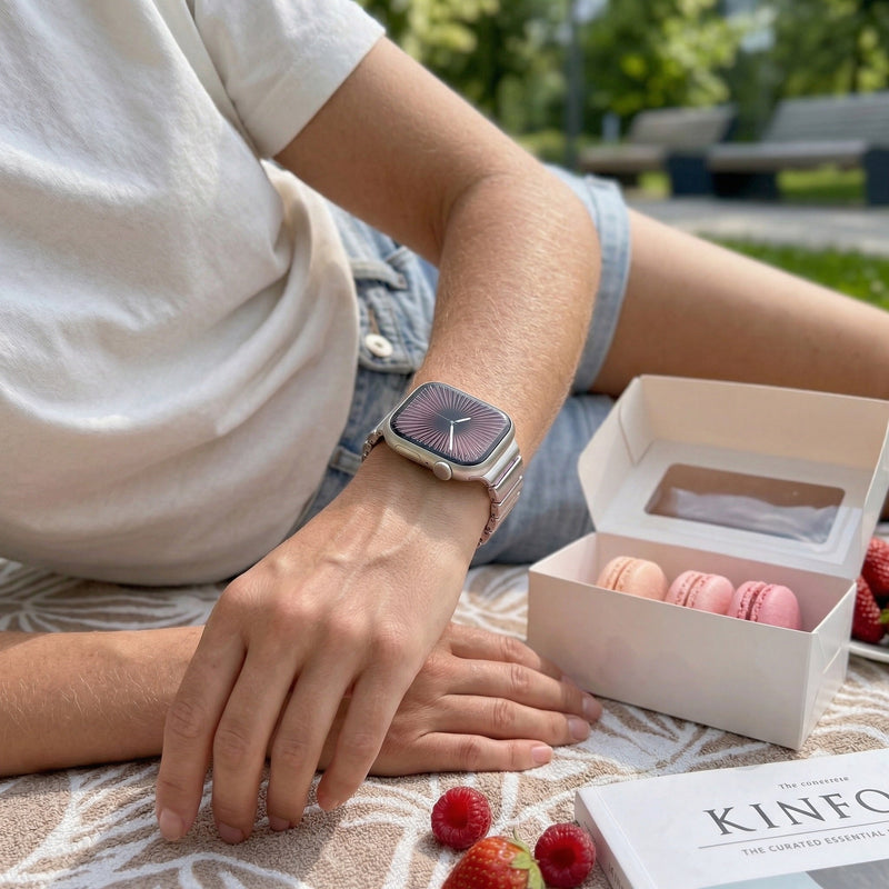 Premium Stainless Steel and FKM Apple Watch Bracelet, for Apple Watch, flexible and durable design, Sigone model