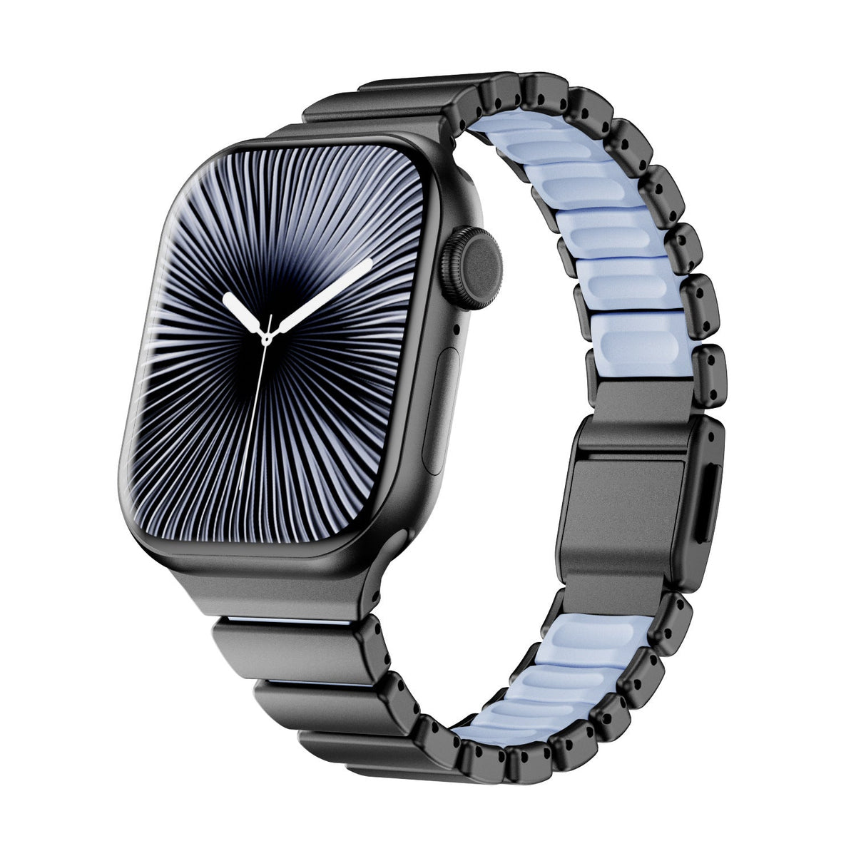 Premium βραχιόλι Apple Watch από ανοξείδωτο ατσάλι και FKM, για Apple Watch, ευέλικτος και ανθεκτικός σχεδιασμός, μοντέλο Sigone