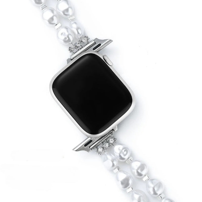 Bracelet Apple Watch, style baroque, perles scintillantes, modèle Valine - La Boutique du Bracelet