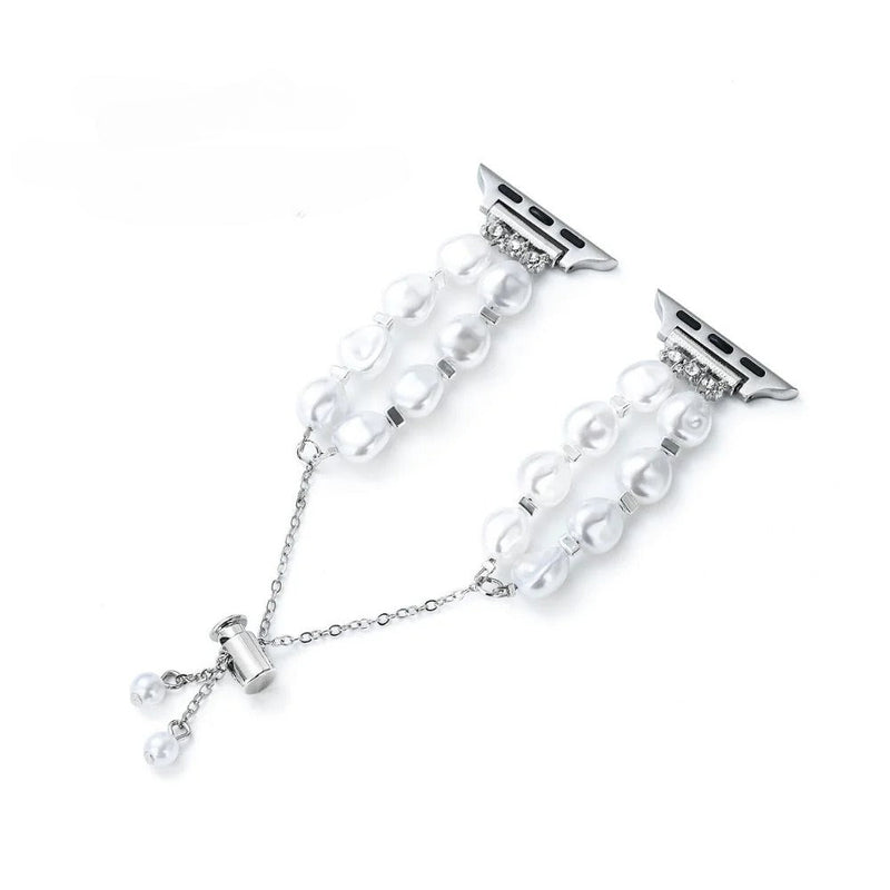 Bracelet Apple Watch, style baroque, perles scintillantes, modèle Valine - La Boutique du Bracelet