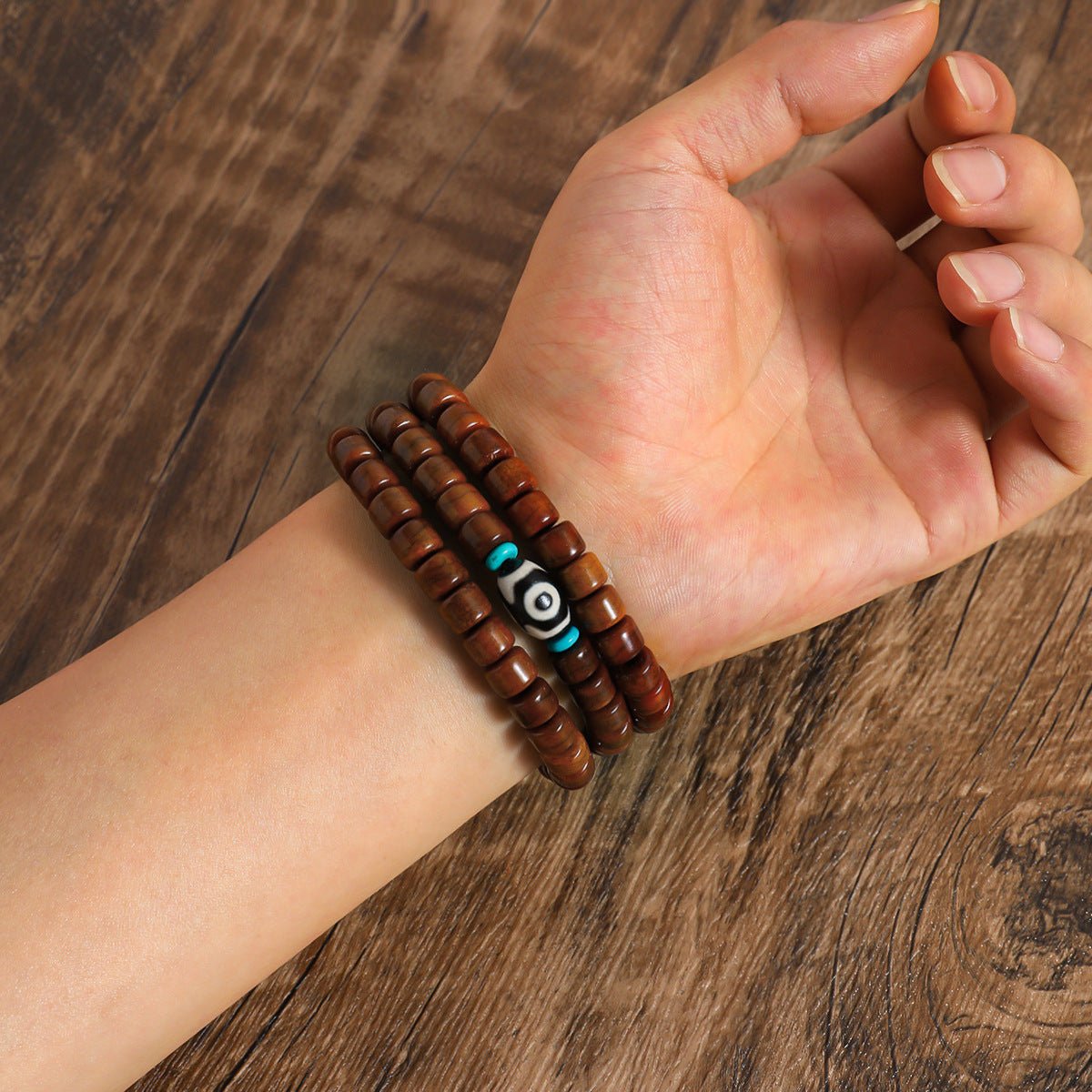 Bracelet en os de yak pour montre connectée, perle Dzi tibétaine, style ethnique, modèle Yak