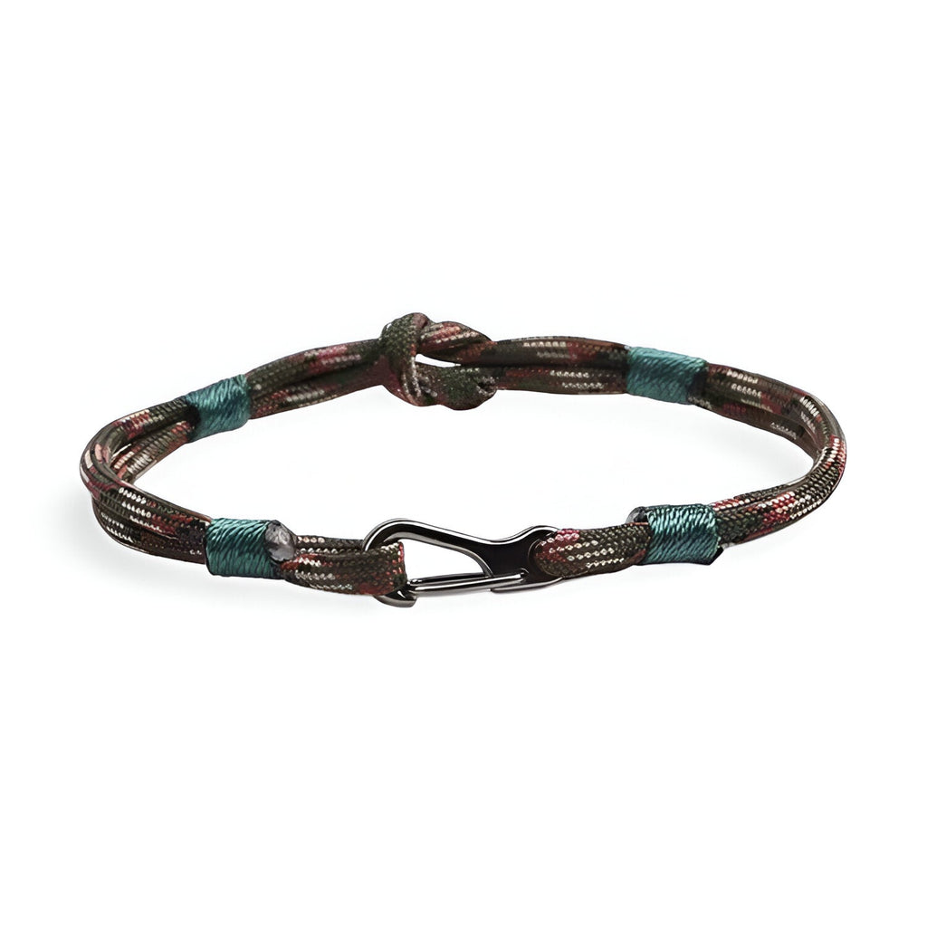 Bracelet cordon à nœud et à mousqueton, pour homme, modèle Parker - La Boutique du Bracelet