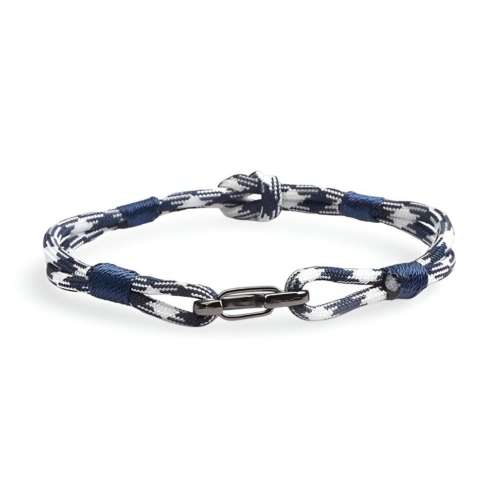 Bracelet cordon à nœud et à mousqueton, pour homme, modèle Parker - La Boutique du Bracelet