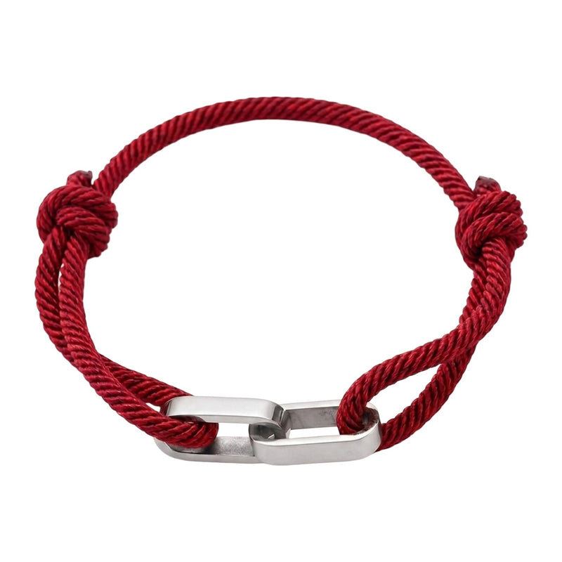 Adjustable Cord Bracelet, Customizable Stainless Steel, Personalized Engraved Jewelry, Unique Gift, Wrist Accessory, Pacore Model