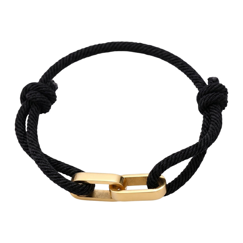 Adjustable Cord Bracelet, Customizable Stainless Steel, Personalized Engraved Jewelry, Unique Gift, Wrist Accessory, Pacore Model